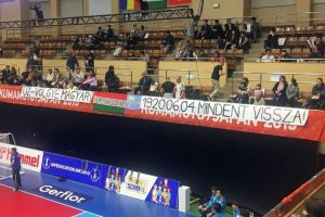 Scandal la meciul România - Ungaria: Suporterii maghiari au afişat mesajul 