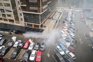 Exerciţiu de incendiu în parcarea Direcţiei Finanţelor Publice Timişoara
