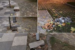 FOTO ȘTIREA TA: Oraşul „spart city”, cu dalele „ieşite din relief”, ca după un război între două clanuri interlope