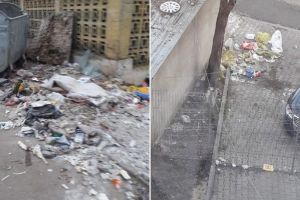 FOTO ȘTIREA TA| Mormane de gunoaie într-o zonă de blocuri din Alba Iulia: ”Mizerie peste tot, atât pe lângă blocuri cât şi pe lângă tomberoanele existente”