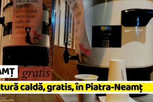 NEAMȚ: Un local din Piatra-Neamţ oferă, gratis, o băutură caldă pentru trecătorii înfriguraţi (FOTO)