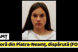 NEAMȚ: Minoră de 14 ani, din Piatra-Neamţ, dată dispărută (FOTO)