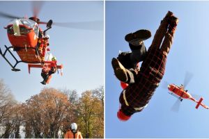 Exerciţiu de salvare la Bâlea Lac cu elicopterul în cazul unei avalanşe