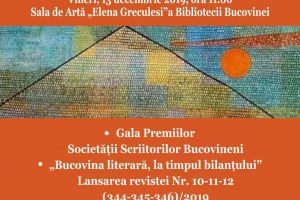 Gala Premiilor Societăţii Scriitorilor Bucovineni, la Biblioteca „I.G. Sbiera”