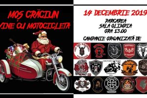 Acţiuni caritabile ale comunităţii moto. Paradă de Crăciun a motocicliştilor în Timişoara