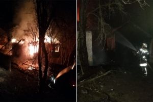 UPDATE/ FOTO-VIDEO. Pompierii ÎNCĂ se luptă cu incendiul izbucnit la o casă din localitatea Fata Abrudului. Exista pericolul de propagare către locuinţele şi anexele învecinate