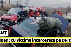 NEAMȚ: Accident cu victime încarcerate pe DN 15D (FOTO)