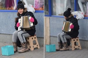 FOTO VIDEO ȘTIREA TA: Aţi vazut-o crescând: Fata care (re)vine în Alba Iulia în pragul sărbătorilor de iarnă să încânte trecătorii cântând colinde la acordeon