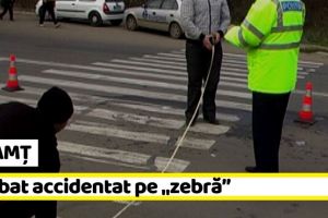 NEAMȚ: Bărbat accidentat pe o trecere pentru pietoni din comuna Alexandru cel Bun