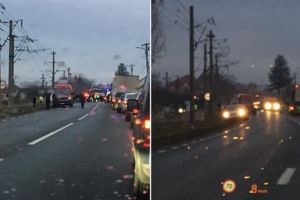 ACCIDENT GRAV pe DN7! Un om ZACE pe JOS! Circulaţie BLOCATĂ