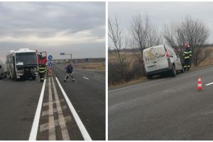 Circulaţie dată peste cap din cauza unui accident, pe drumul ce leagă Timişoara de Lugoj