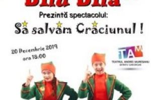 Super spectacolul interactiv pentru copii „Să salvăm Crăciunul” vine la Teatrul Andrei Mureşanu,  pe 20 Decembrie!