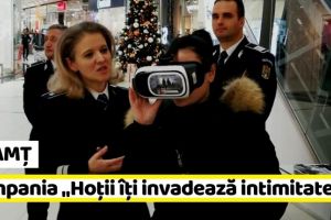 NEAMȚ: Poliţiştii au lansat, la Shopping City Piatra-Neamţ, campania „Hoţii îţi invadează intimitatea” (FOTO-VIDEO)
