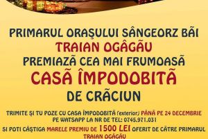 Sângeorz-Băi: Primarul Traian Ogâgău premiază cea mai frumoasă casă împodobită de Crăciun