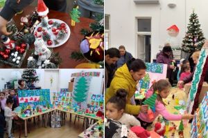 FOTO. Târgul de Crăciun de la Teiuş: Activitate din cadrul proiectului educativ „Cozonacul de Crăciun” – campanie umanitară destinată copiilor defavorizaţi