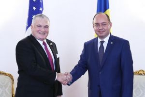 Bogdan Aurescu l-a primit azi pe noul ambasador agreat al SUA la Bucuresti