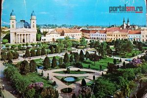 Imagine rară! Piaţa Libertăţii din municipiul Satu Mare, în anii ’70