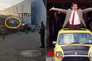 VIDEO. Mr. Bean loveşte din nou la Satu Mare. Spectacol pe rampa buclucaşă!
