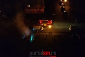 FOTO. Incendiu în cartierul Micro 14! Intervin pompierii cu o autospecială