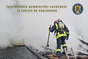 Sfârşit de săptămână „ de foc” pentru pompierii covăsneni
