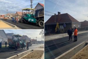 În preajma sărbătorilor de iarnă, o stradă din Petreşti a primit o nouă înfăţişare