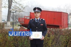 FOTO: Sergentul major Rogojinaru Alexandru-Daniel, desemnat pompierul lunii noiembrie