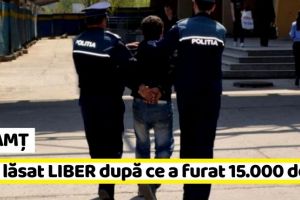 NEAMȚ: Hoţ lăsat liber după ce a furat 15.000 de lei de la o bătrână