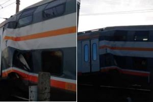 FOTO VIDEO| Accident feroviar: 5 răniţi după ce două trenuri s-au ciocnit frontal