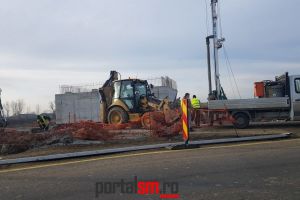 FOTO. Lucrări în forţă la Centura de Ocolire! Traficul către Petea, îngreunat