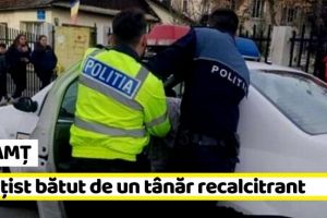 NEAMȚ: Poliţist bătut cu cadrul de fier de la o bicicletă