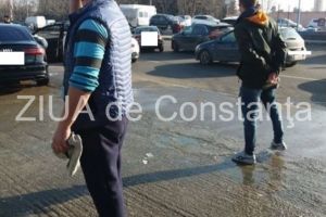 Accident rutier cu victima pe strada Ion Luca Caragiale din Constanta. Doua autoturisme implicate  (galerie foto) 