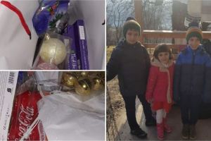 FOTO| Daruri de Crăciun pentru o mamă şi patru copilaşi, din Poiana Vadului, rămaşi fără tată, de la angajaţii SMURD Câmpeni: ”Am aflat că omenia şi bunătatea încă mai există în oameni”