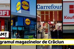 NEAMȚ: Cum vor funcţiona, de Crăciun, supermarketurile din Neamţ