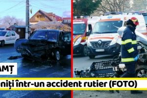 NEAMȚ: 4 răniţi într-un accident la Ștefan cel Mare (FOTO)