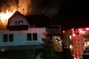 Clădirea Brigăzii Silvice Poiana Stampei s-a aprins din cauza coşului de fum deteriorat