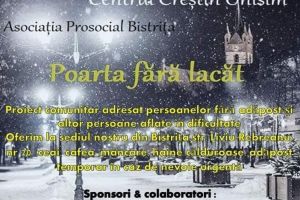 Masă de Crăciun pentru oamenii străzii la Casa Olarului din Bistriţa
