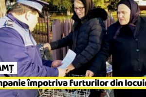 NEAMȚ: Campanie de prevenire a furturilor din locuinţe (FOTO)