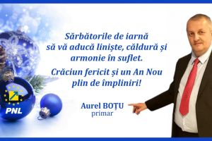 Aurel Boţu, primar Tulnici: „Sărbătorile de iarnă să vă aducă linişte, căldură şi armonie în suflet!”