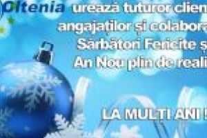 Compania de Apă Oltenia SA urează tuturor clienţilor, angajaţilor şi colaboratorilor Sărbători Fericite!