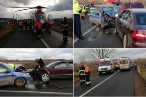 FOTO| 10 victime, 6 adulţi şi 4 copii dintre care una a DECEDAT: Accident GROAZNIC în prima zi de Crăciun
