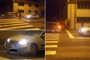 Foto. ACCIDENT rutier în Alba Iulia, pe strada Tudor Vladimirescu. Tamponare între 2 maşini după ce unul dintre şoferi nu a respectat distanţa corespunzătoare