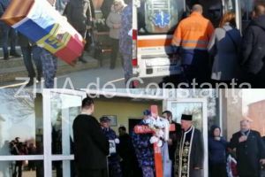Imagini de la eveniment: Caporalul Marinescu Ionut, condus astazi pe ultimul drum. Sotia, transportata la spital (galerie foto)