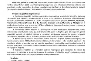 Anunt de presa :  Lansare proiect Cresterea atractivitatii turistice a statiunii balneare Techirghiol prin dezvoltarea infrastructurii tehnico-edilitare in zona A202