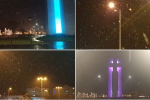 FOTO VIDEO| Primii fulgi de zăpadă din iarna 2019-2020 au început să cadă la Alba Iulia aproape de Anul Nou