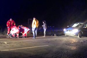 FOTO Accident la ieşirea din unicipiul Botoşani! Un bărbat a fost rănit, după ce a fost lovit de o maşină