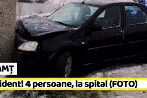 NEAMȚ: Accident în Neamţ. Un tânăr şi o mamă cu 2 copii, la spital (FOTO)
