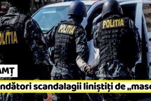 NEAMȚ: Colindători puşi pe scandal şi distrugere. Au intervenit „mascaţii”
