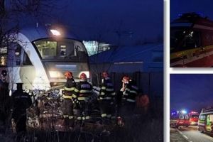 Autoturism spulberat de trenul Interregio Timişoara – Târgu-Mureş