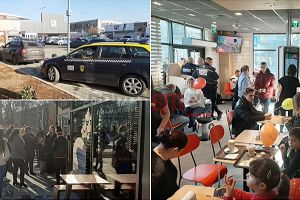 FOTO&LIVE. Zeci de oameni la deschiderea McDonald’s Satu Mare! Maşini la Drive Thru