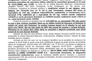B.E.J. “Bogdan Ionica organizeaza licitatie publica in vederea vanzarii unui imobil din Agigea